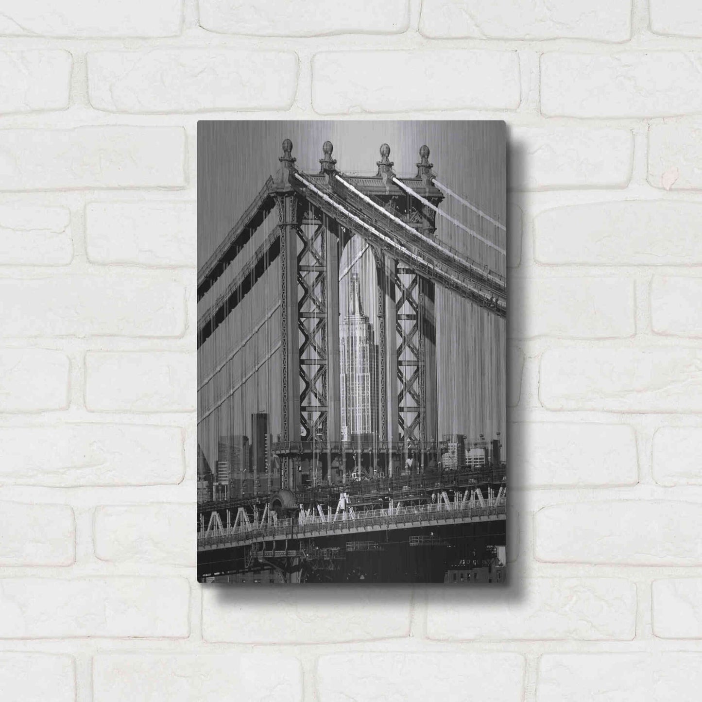 Luxe Metal Art 'Bridges of NYC I' by Jeff Pica, Metal Wall Art,12x16