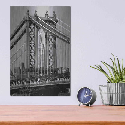 Luxe Metal Art 'Bridges of NYC I' by Jeff Pica, Metal Wall Art,12x16