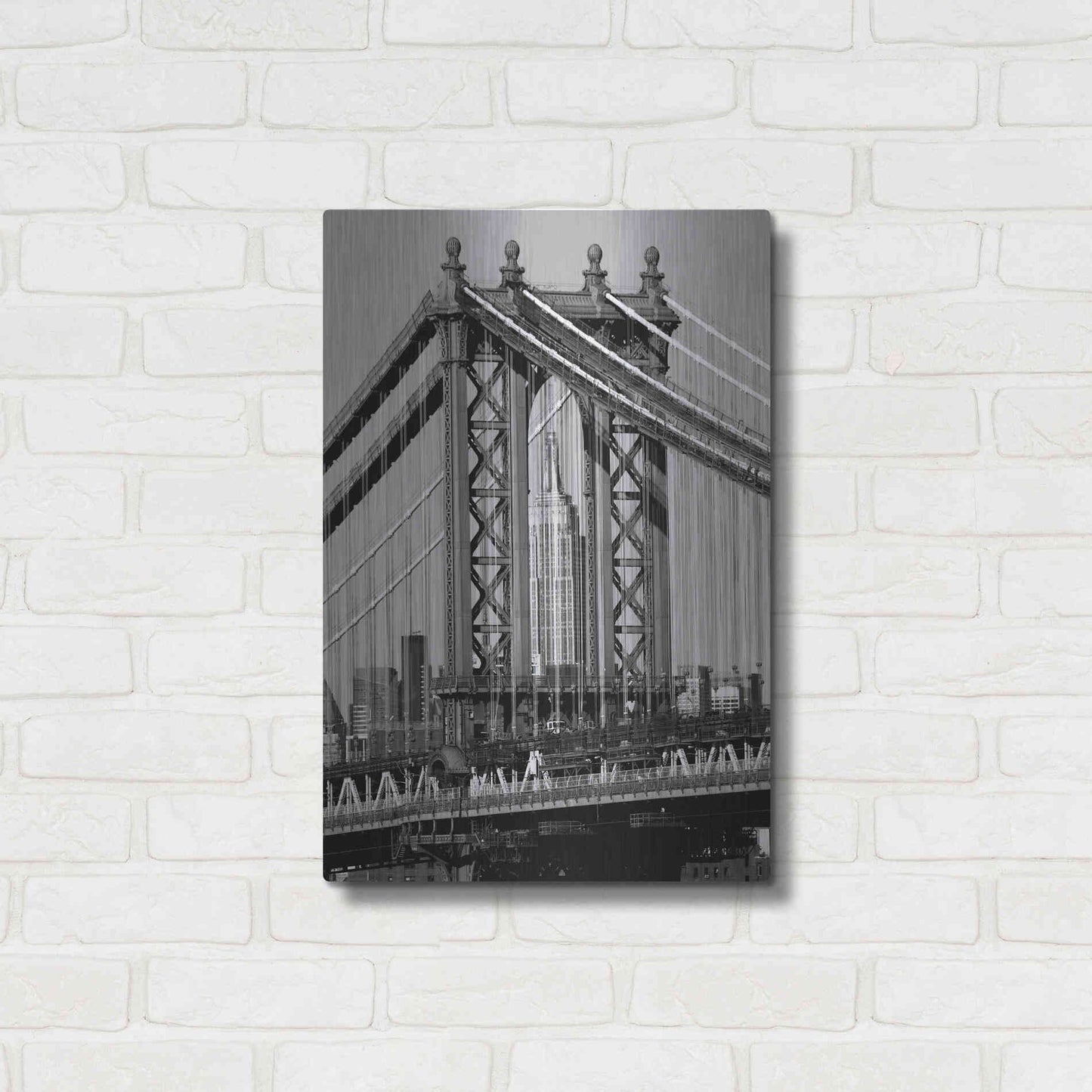 Luxe Metal Art 'Bridges of NYC I' by Jeff Pica, Metal Wall Art,16x24