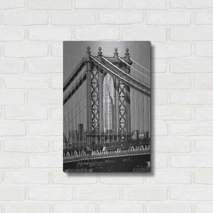 Luxe Metal Art 'Bridges of NYC I' by Jeff Pica, Metal Wall Art,16x24