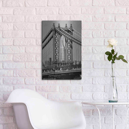 Luxe Metal Art 'Bridges of NYC I' by Jeff Pica, Metal Wall Art,16x24