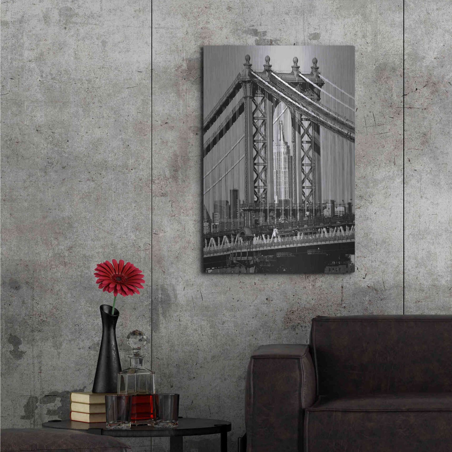 Luxe Metal Art 'Bridges of NYC I' by Jeff Pica, Metal Wall Art,24x36