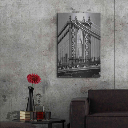Luxe Metal Art 'Bridges of NYC I' by Jeff Pica, Metal Wall Art,24x36