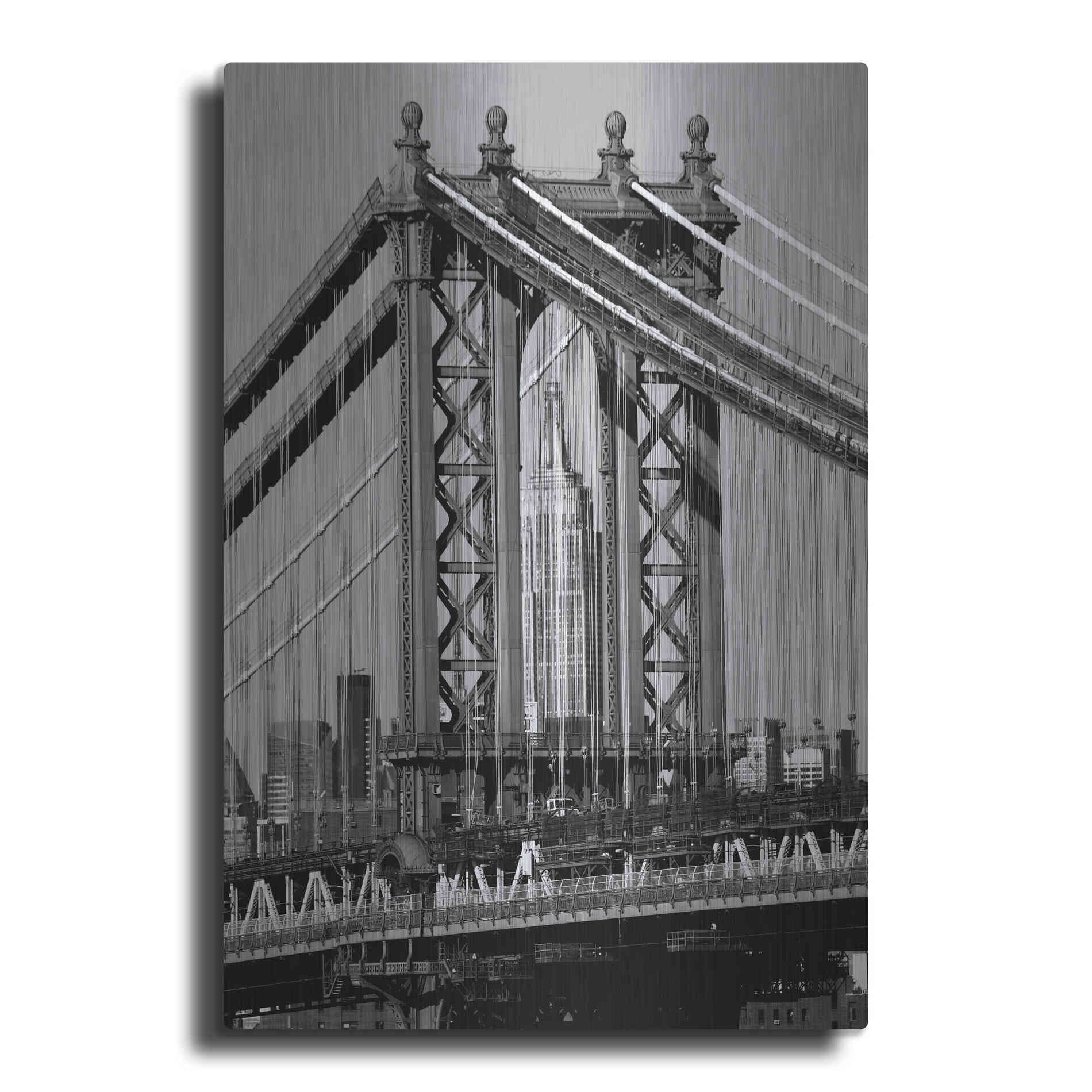 Luxe Metal Art 'Bridges of NYC I' by Jeff Pica, Metal Wall Art