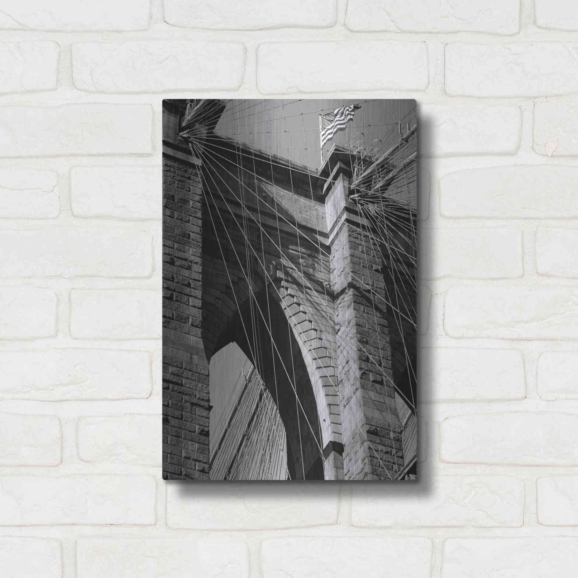 Luxe Metal Art 'Bridges of NYC III' by Jeff Pica, Metal Wall Art,12x16