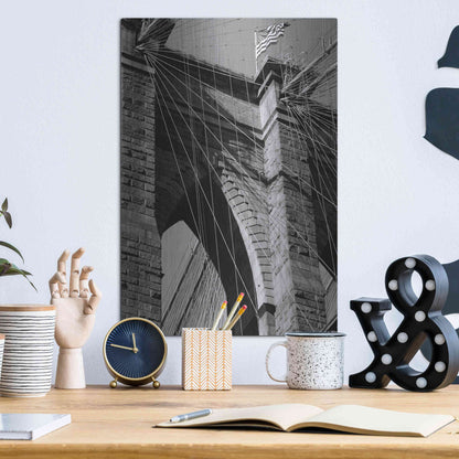 Luxe Metal Art 'Bridges of NYC III' by Jeff Pica, Metal Wall Art,12x16