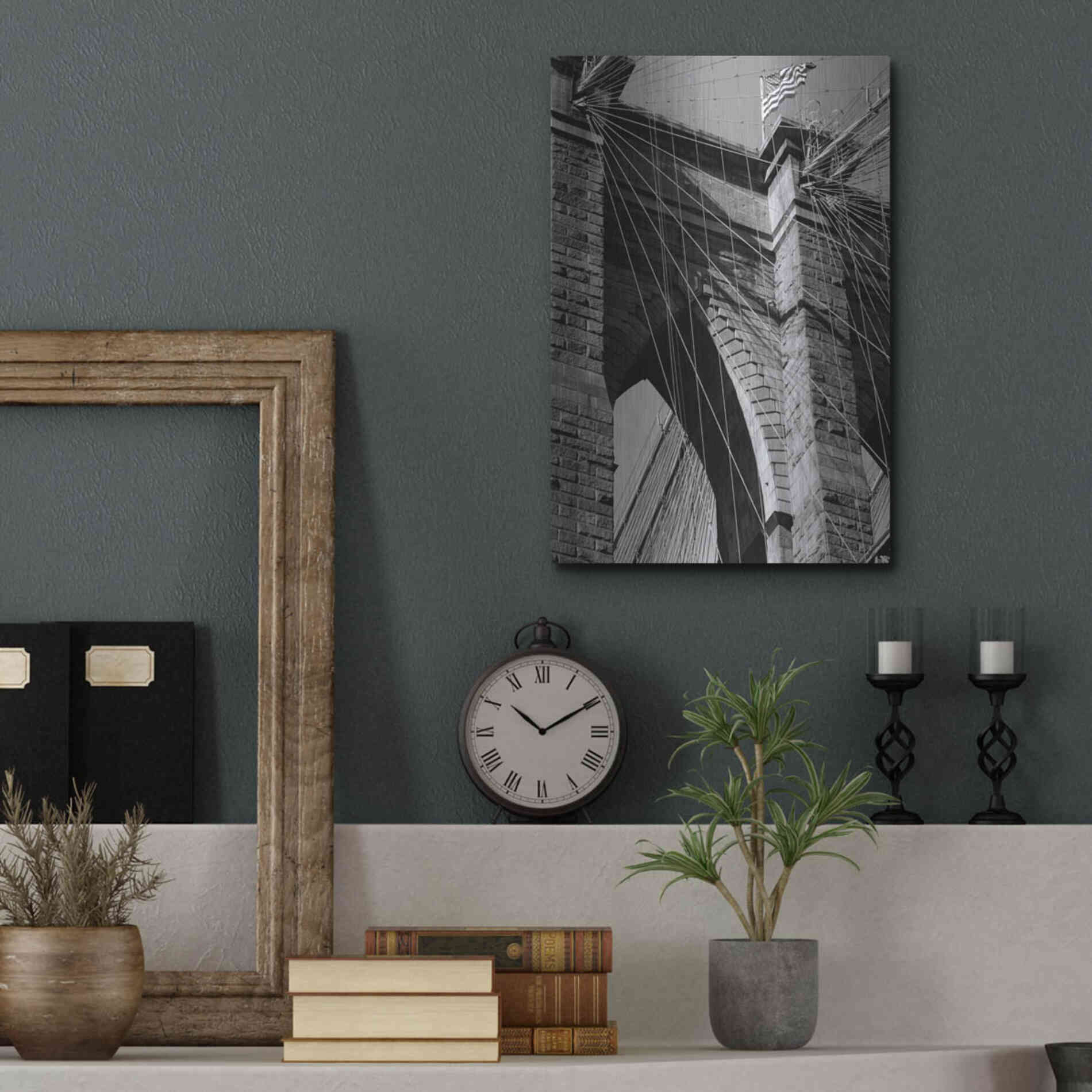 Luxe Metal Art 'Bridges of NYC III' by Jeff Pica, Metal Wall Art,12x16