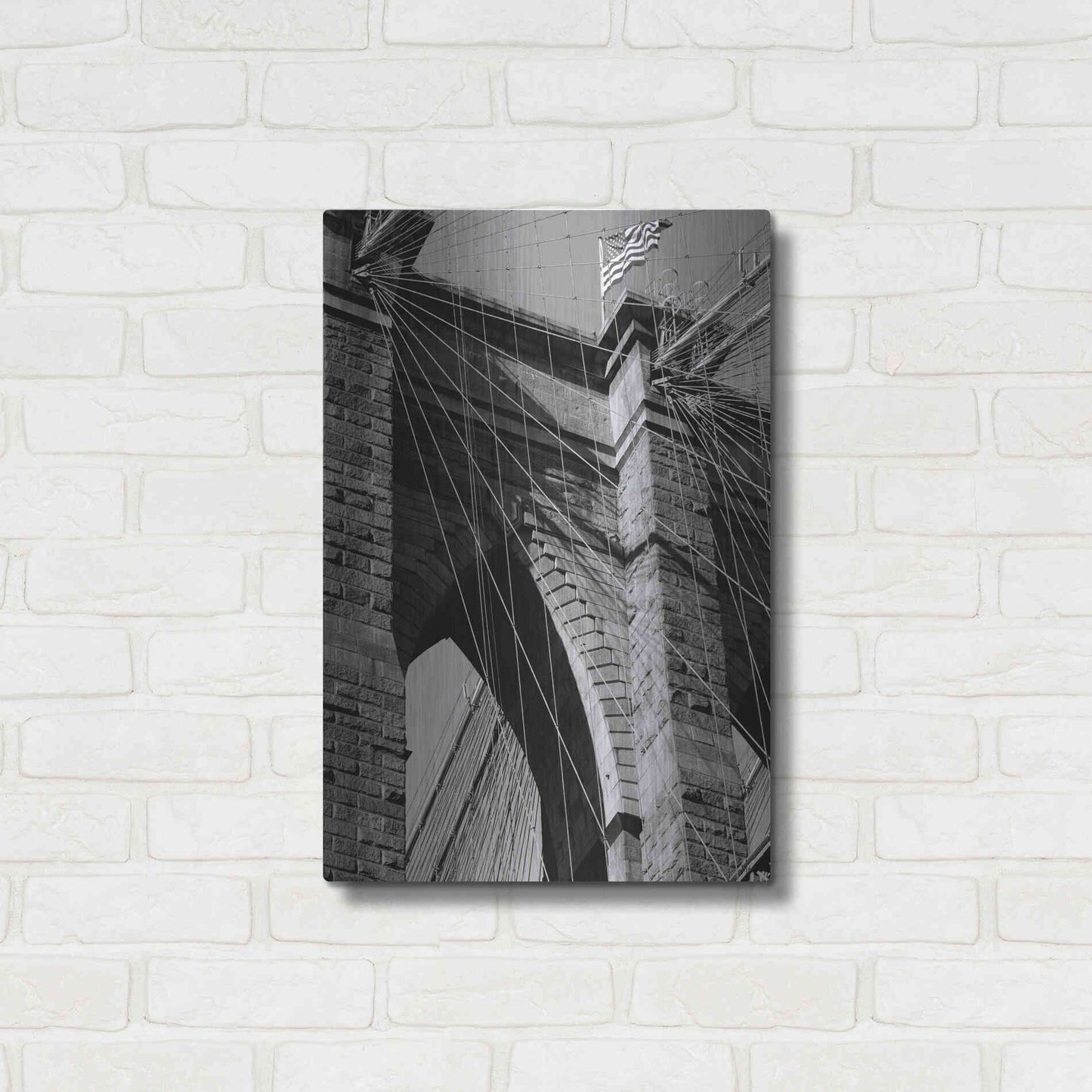 Luxe Metal Art 'Bridges of NYC III' by Jeff Pica, Metal Wall Art,16x24