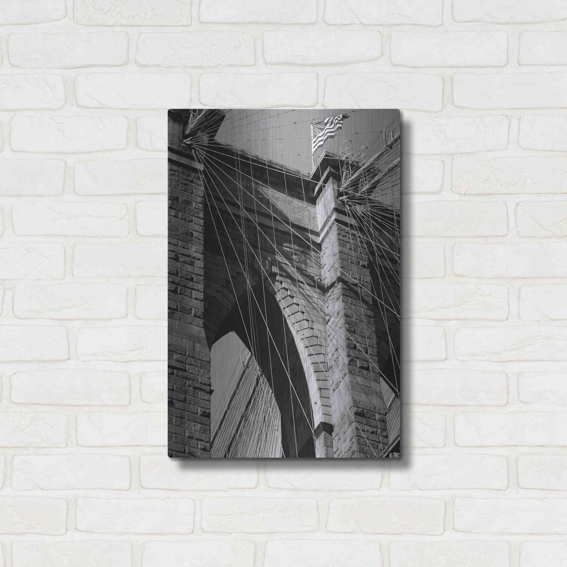 Luxe Metal Art 'Bridges of NYC III' by Jeff Pica, Metal Wall Art,16x24