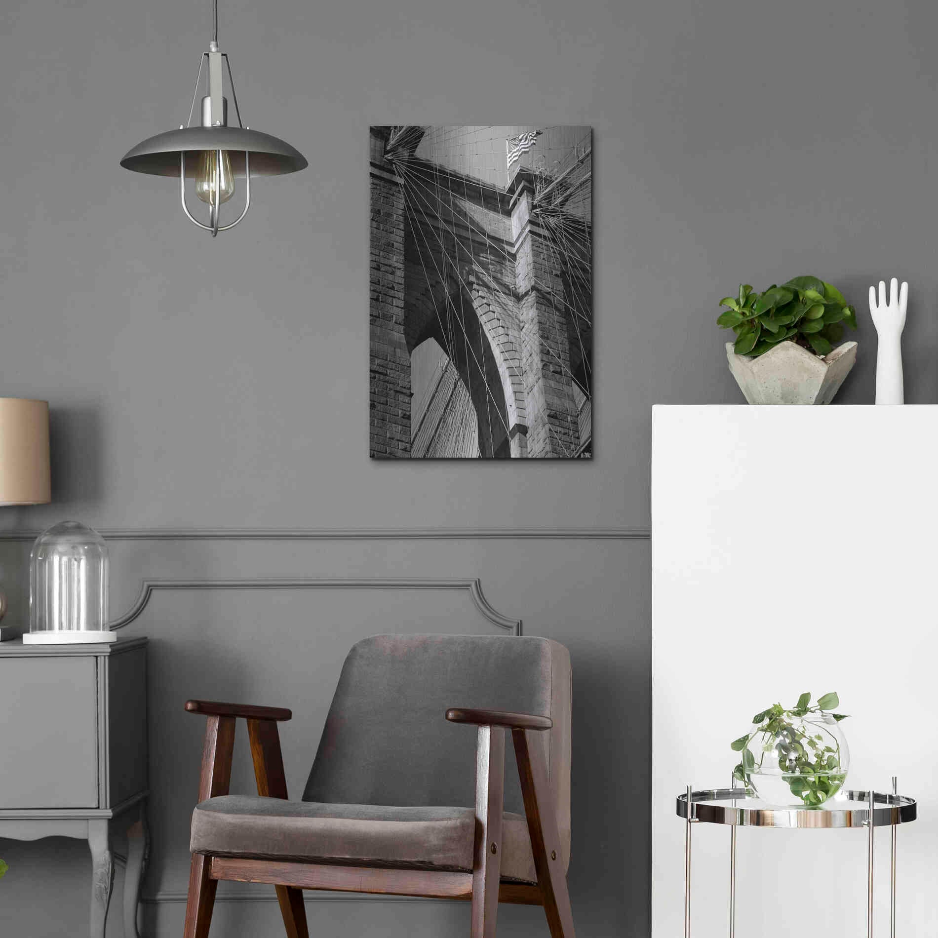 Luxe Metal Art 'Bridges of NYC III' by Jeff Pica, Metal Wall Art,16x24