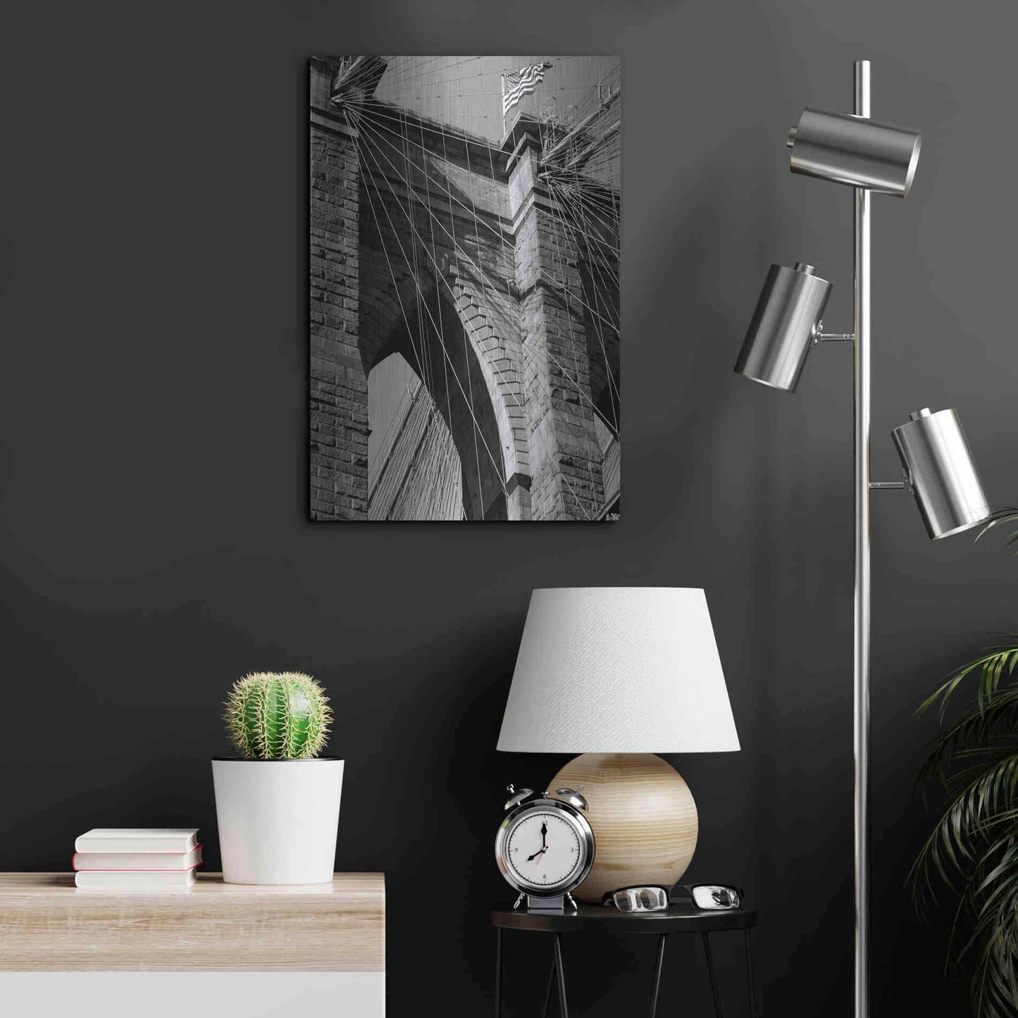 Luxe Metal Art 'Bridges of NYC III' by Jeff Pica, Metal Wall Art,16x24