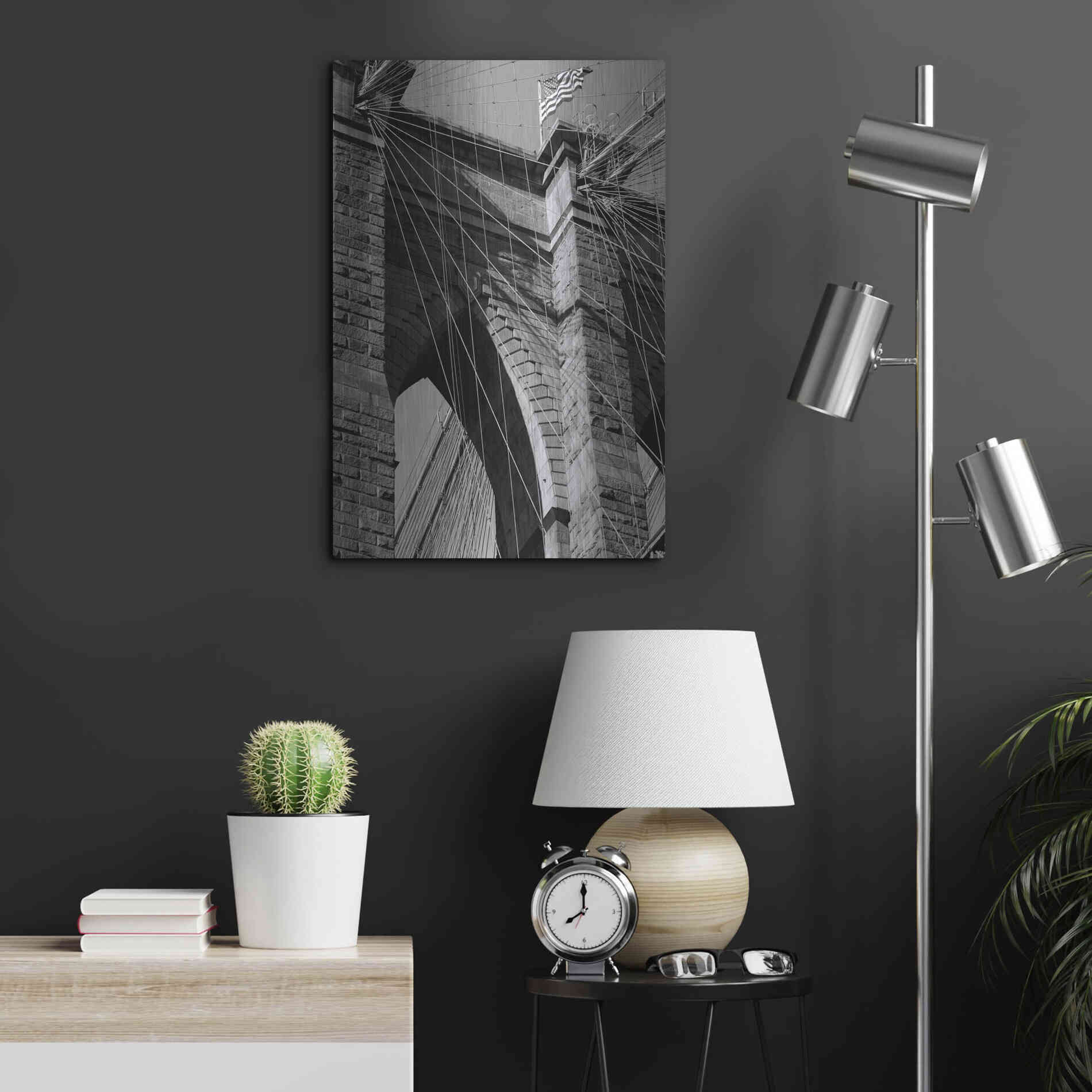 Luxe Metal Art 'Bridges of NYC III' by Jeff Pica, Metal Wall Art,16x24