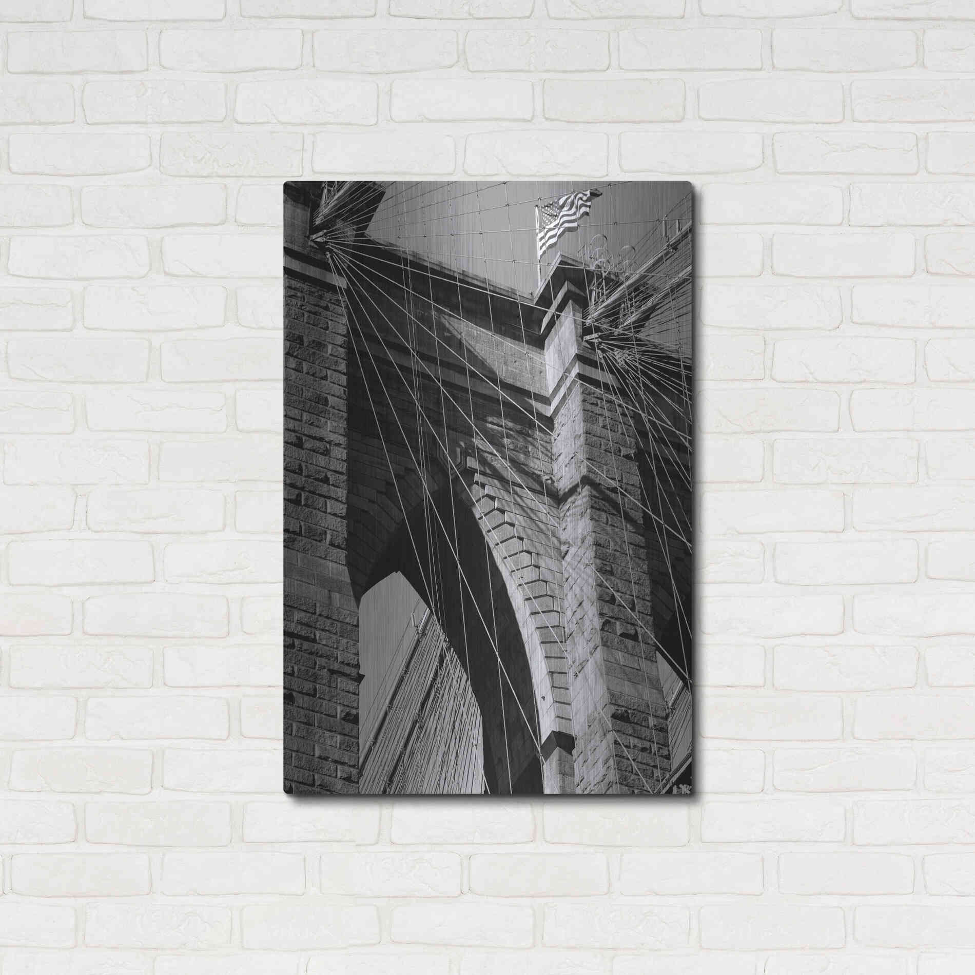 Luxe Metal Art 'Bridges of NYC III' by Jeff Pica, Metal Wall Art,24x36