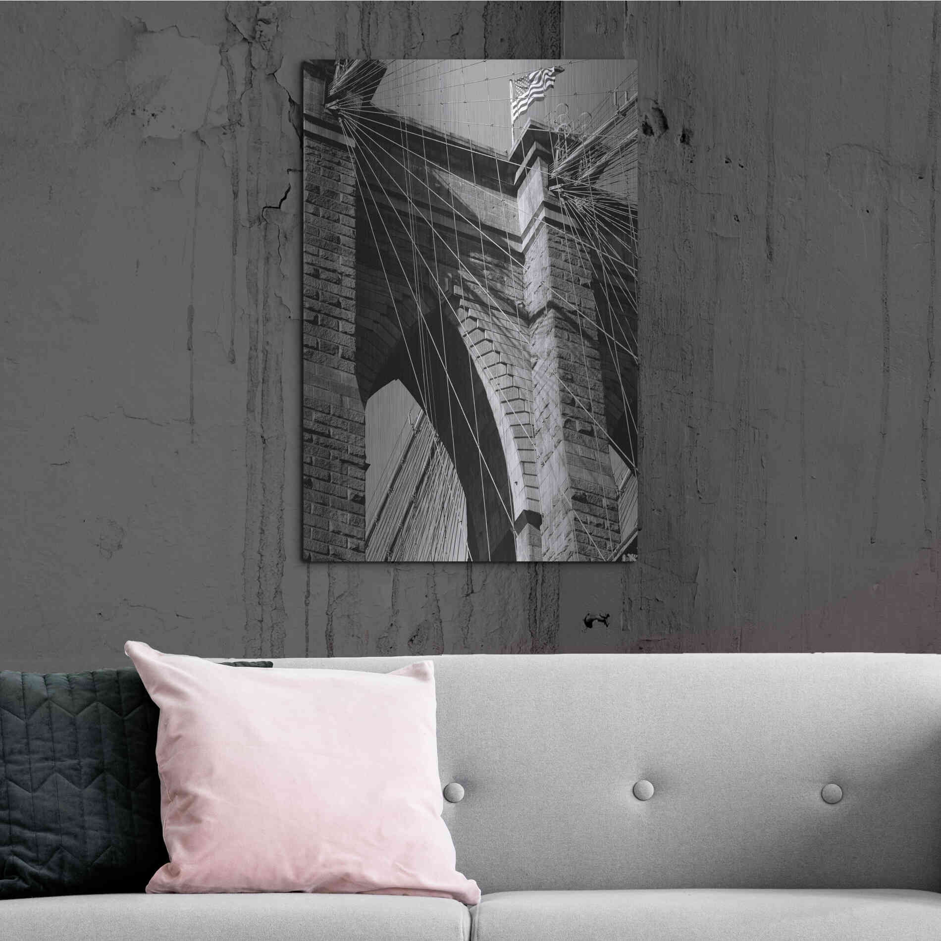 Luxe Metal Art 'Bridges of NYC III' by Jeff Pica, Metal Wall Art,24x36