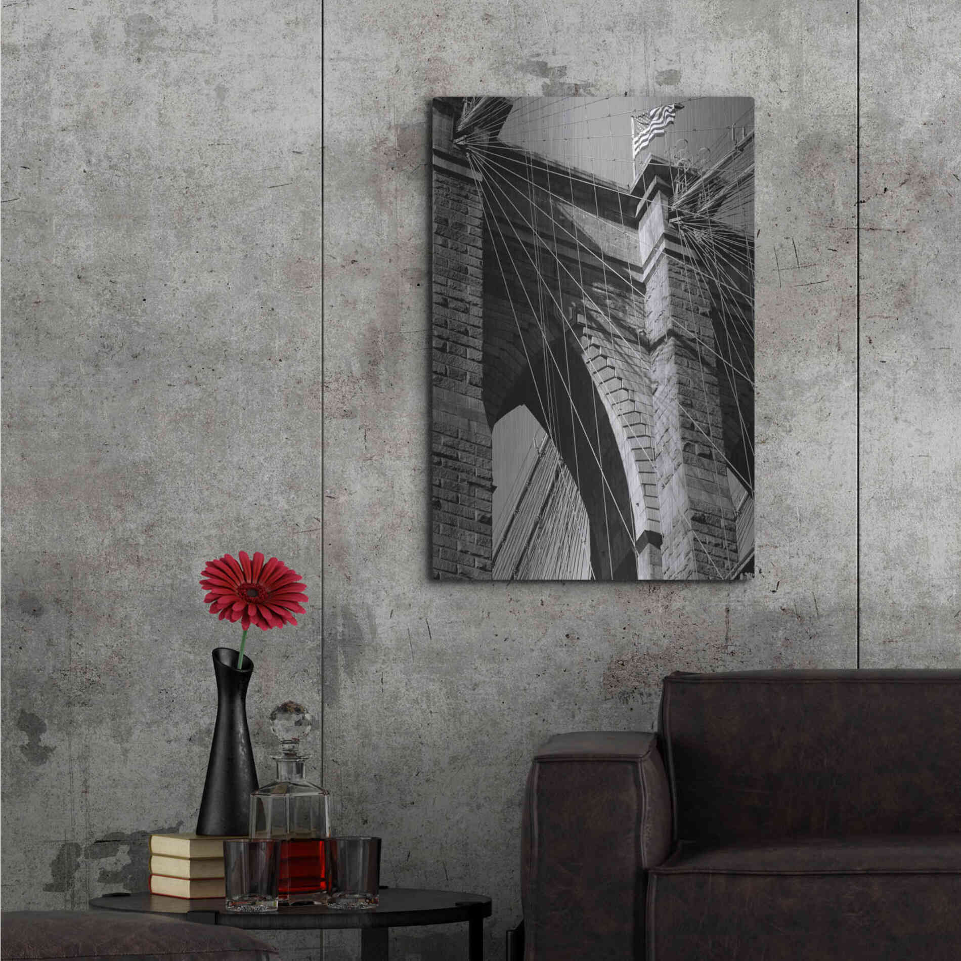 Luxe Metal Art 'Bridges of NYC III' by Jeff Pica, Metal Wall Art,24x36