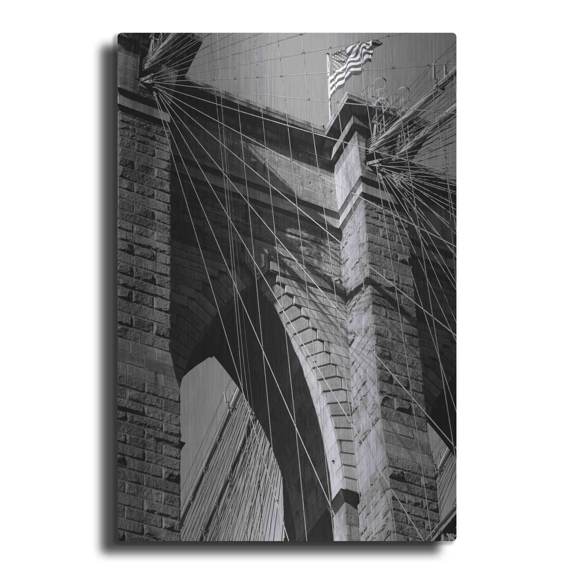 Luxe Metal Art 'Bridges of NYC III' by Jeff Pica, Metal Wall Art