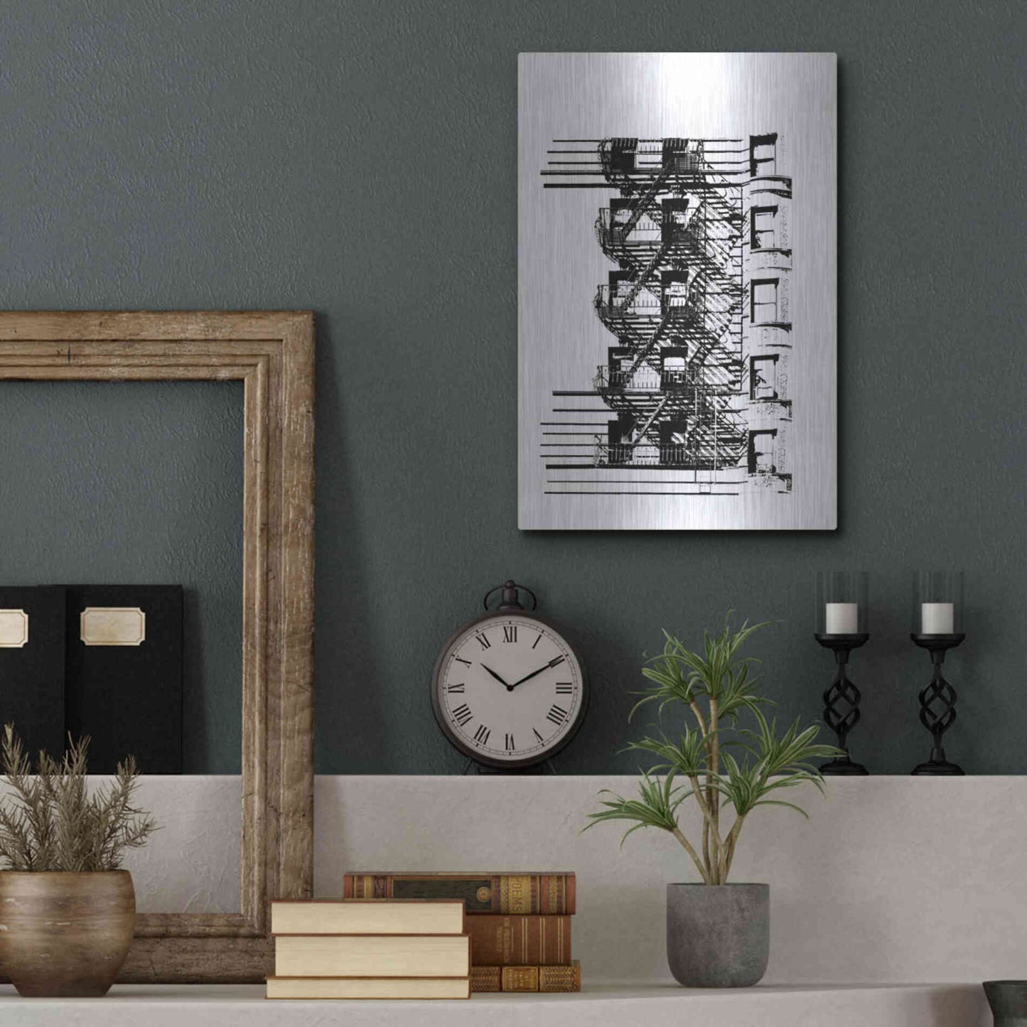 Luxe Metal Art 'NYC in Pure BandW XV' by Jeff Pica, Metal Wall Art,12x16