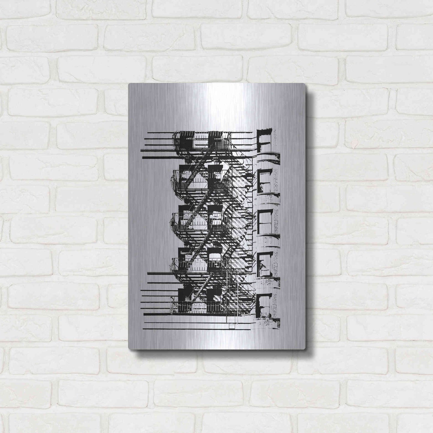 Luxe Metal Art 'NYC in Pure BandW XV' by Jeff Pica, Metal Wall Art,16x24