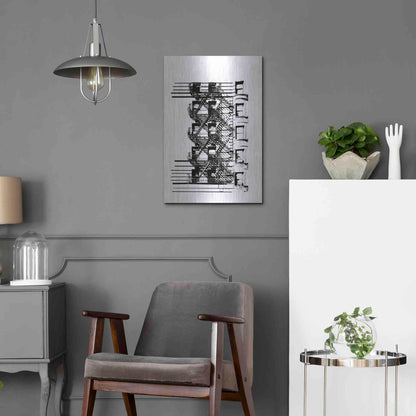 Luxe Metal Art 'NYC in Pure BandW XV' by Jeff Pica, Metal Wall Art,16x24