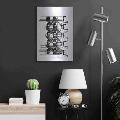 Luxe Metal Art 'NYC in Pure BandW XV' by Jeff Pica, Metal Wall Art,16x24