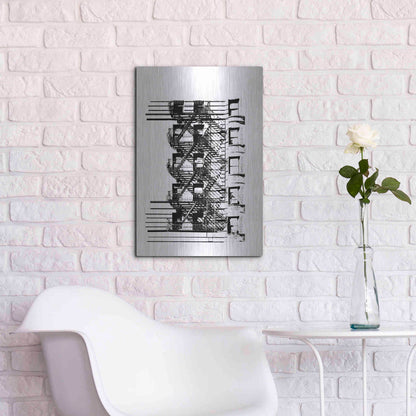 Luxe Metal Art 'NYC in Pure BandW XV' by Jeff Pica, Metal Wall Art,16x24