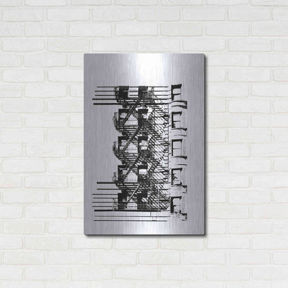Luxe Metal Art 'NYC in Pure BandW XV' by Jeff Pica, Metal Wall Art,24x36