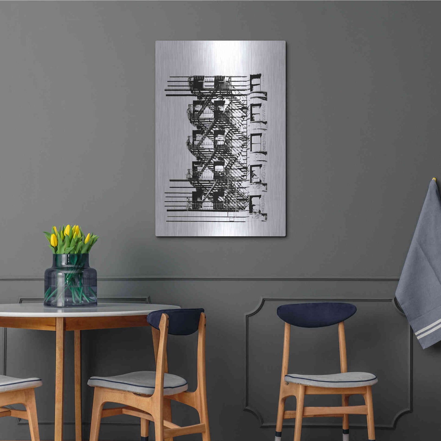 Luxe Metal Art 'NYC in Pure BandW XV' by Jeff Pica, Metal Wall Art,24x36