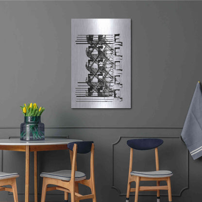 Luxe Metal Art 'NYC in Pure BandW XV' by Jeff Pica, Metal Wall Art,24x36