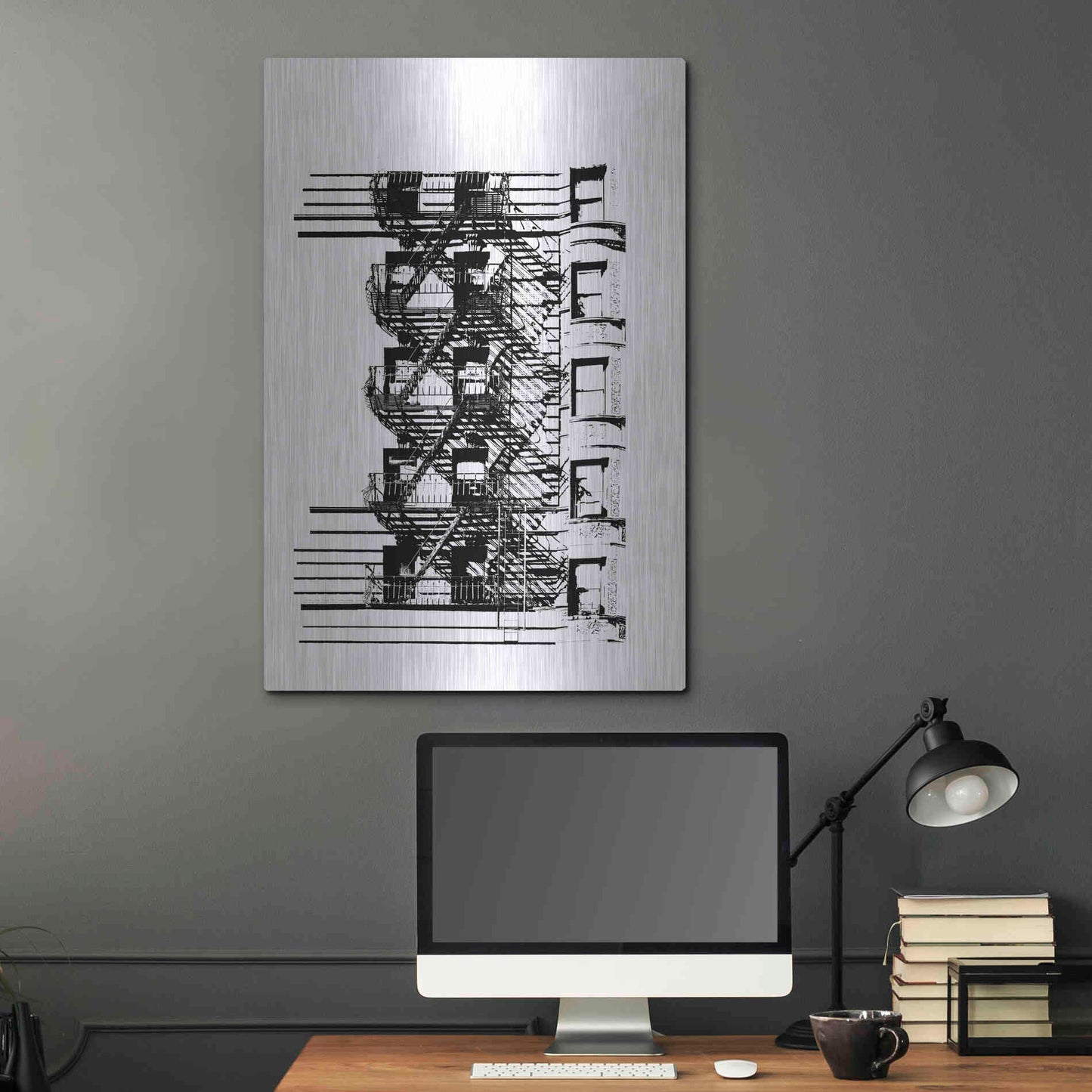 Luxe Metal Art 'NYC in Pure BandW XV' by Jeff Pica, Metal Wall Art,24x36
