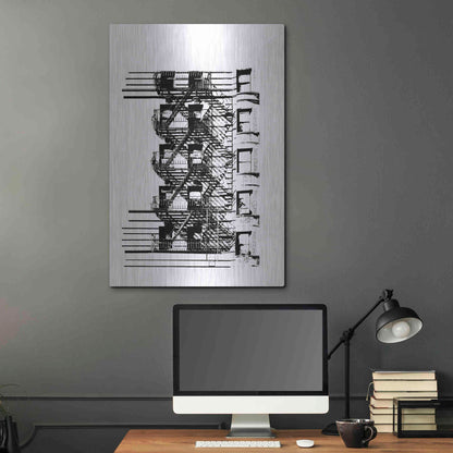 Luxe Metal Art 'NYC in Pure BandW XV' by Jeff Pica, Metal Wall Art,24x36