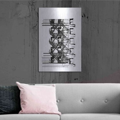 Luxe Metal Art 'NYC in Pure BandW XV' by Jeff Pica, Metal Wall Art,24x36