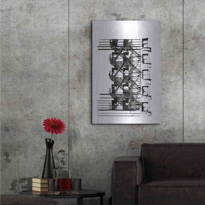 Luxe Metal Art 'NYC in Pure BandW XV' by Jeff Pica, Metal Wall Art,24x36
