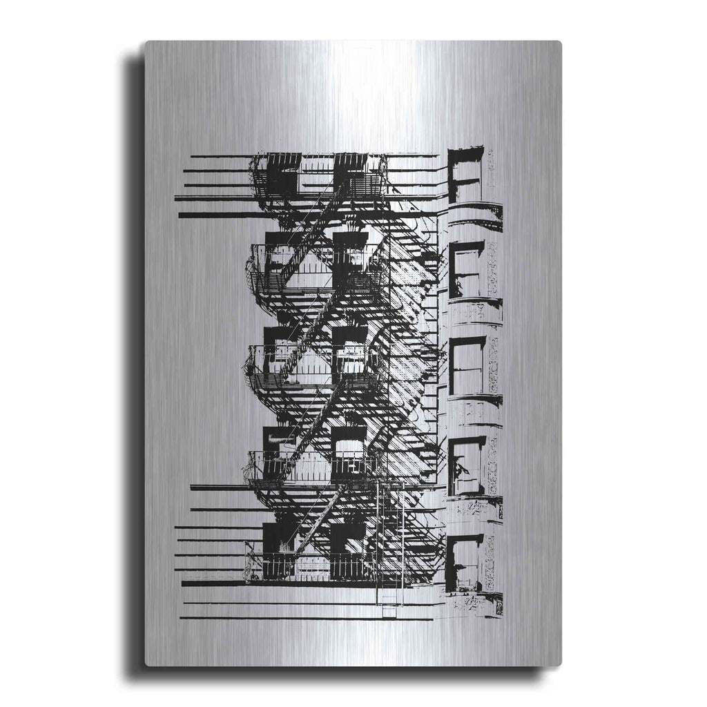 Luxe Metal Art 'NYC in Pure BandW XV' by Jeff Pica, Metal Wall Art