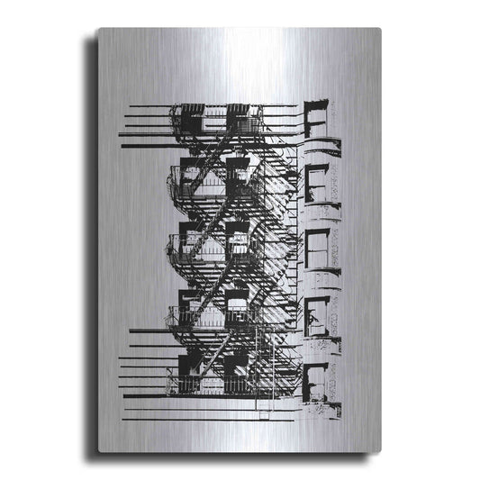 Luxe Metal Art 'NYC in Pure BandW XV' by Jeff Pica, Metal Wall Art