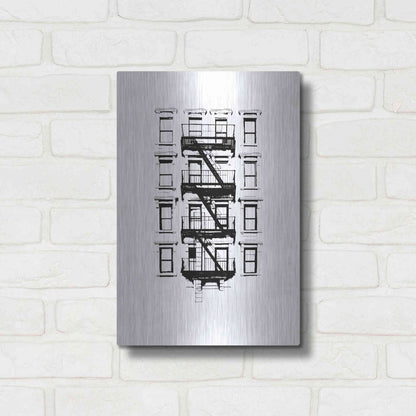 Luxe Metal Art 'NYC in Pure BandW XII' by Jeff Pica, Metal Wall Art,12x16