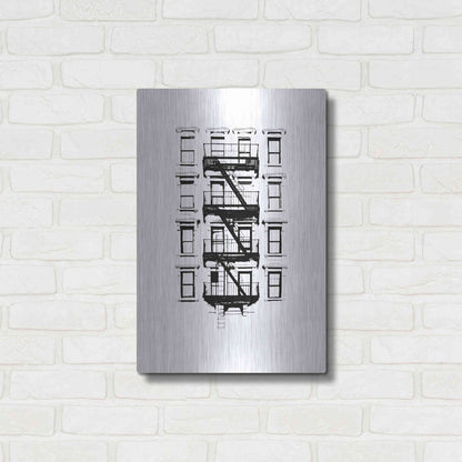 Luxe Metal Art 'NYC in Pure BandW XII' by Jeff Pica, Metal Wall Art,16x24