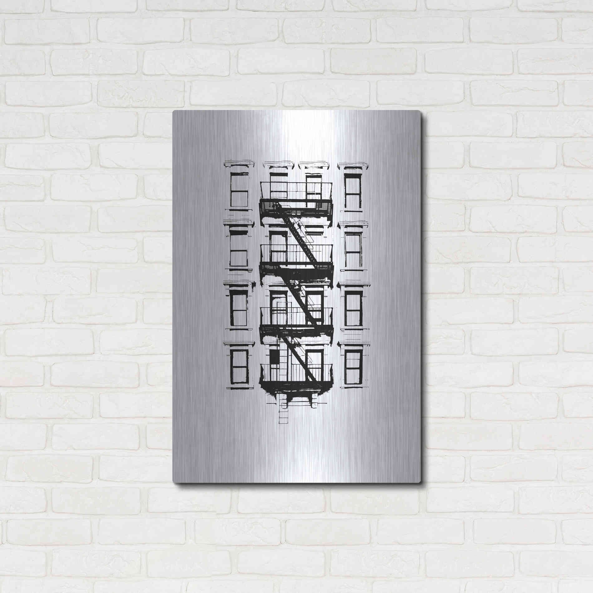 Luxe Metal Art 'NYC in Pure BandW XII' by Jeff Pica, Metal Wall Art,24x36