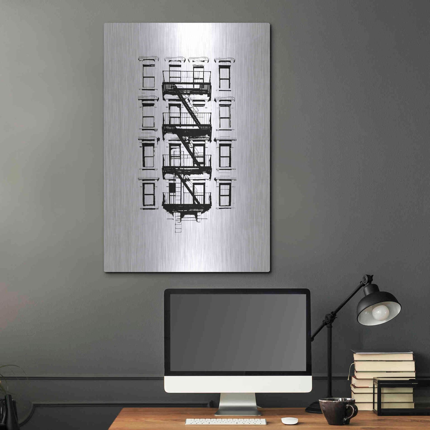 Luxe Metal Art 'NYC in Pure BandW XII' by Jeff Pica, Metal Wall Art,24x36