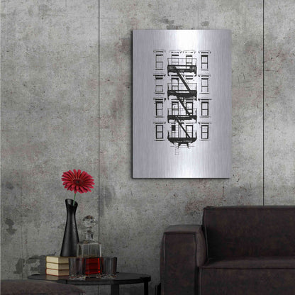 Luxe Metal Art 'NYC in Pure BandW XII' by Jeff Pica, Metal Wall Art,24x36