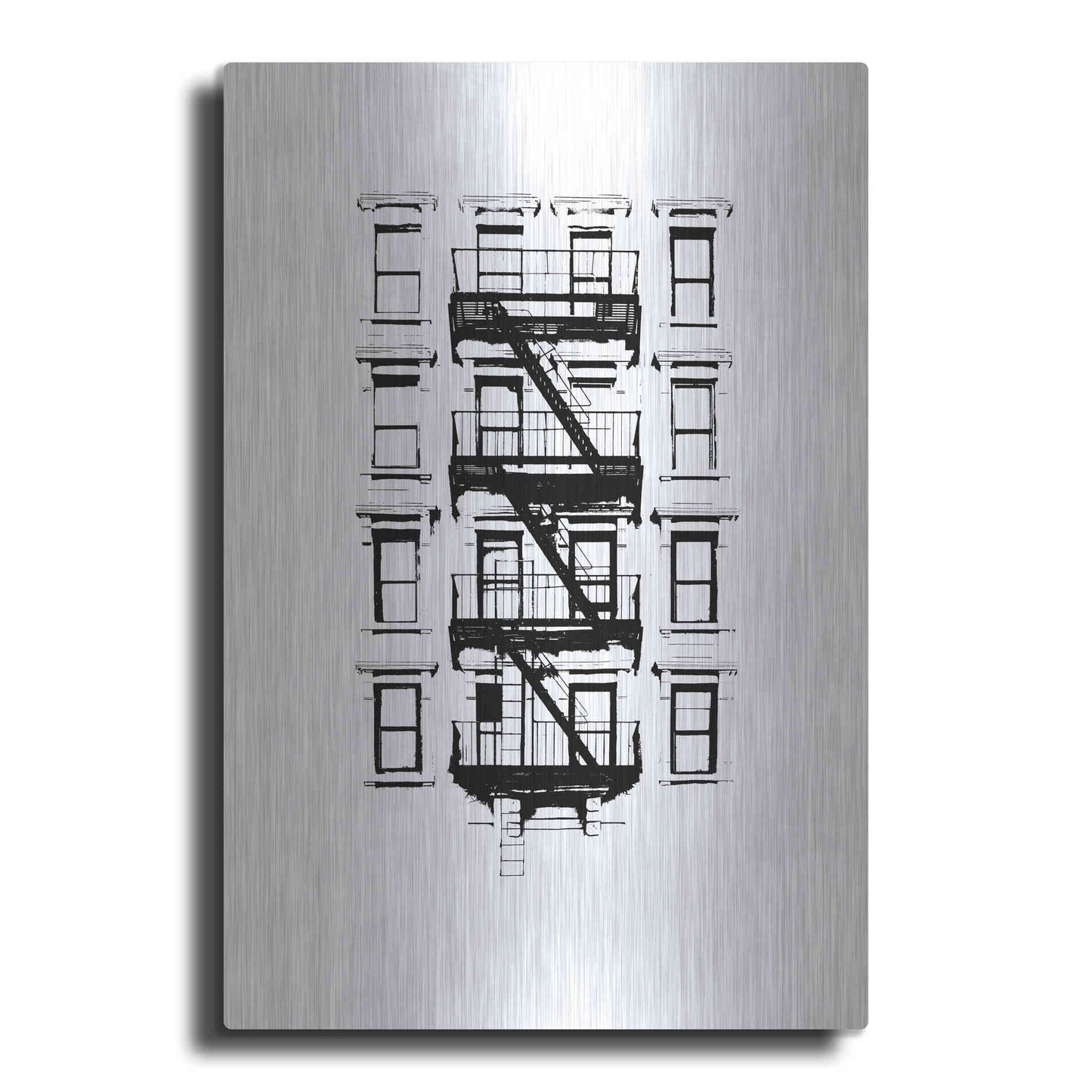 Luxe Metal Art 'NYC in Pure BandW XII' by Jeff Pica, Metal Wall Art