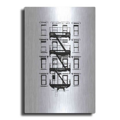 Luxe Metal Art 'NYC in Pure BandW XII' by Jeff Pica, Metal Wall Art