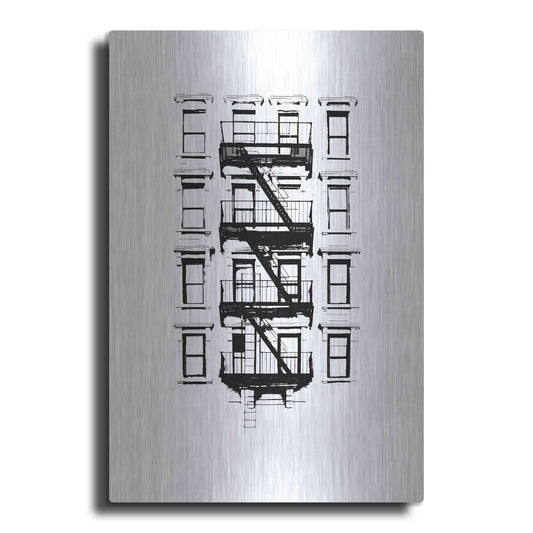 Luxe Metal Art 'NYC in Pure BandW XII' by Jeff Pica, Metal Wall Art