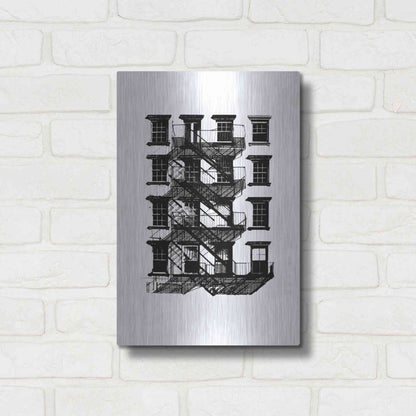 Luxe Metal Art 'NYC in Pure BandW IX' by Jeff Pica, Metal Wall Art,12x16