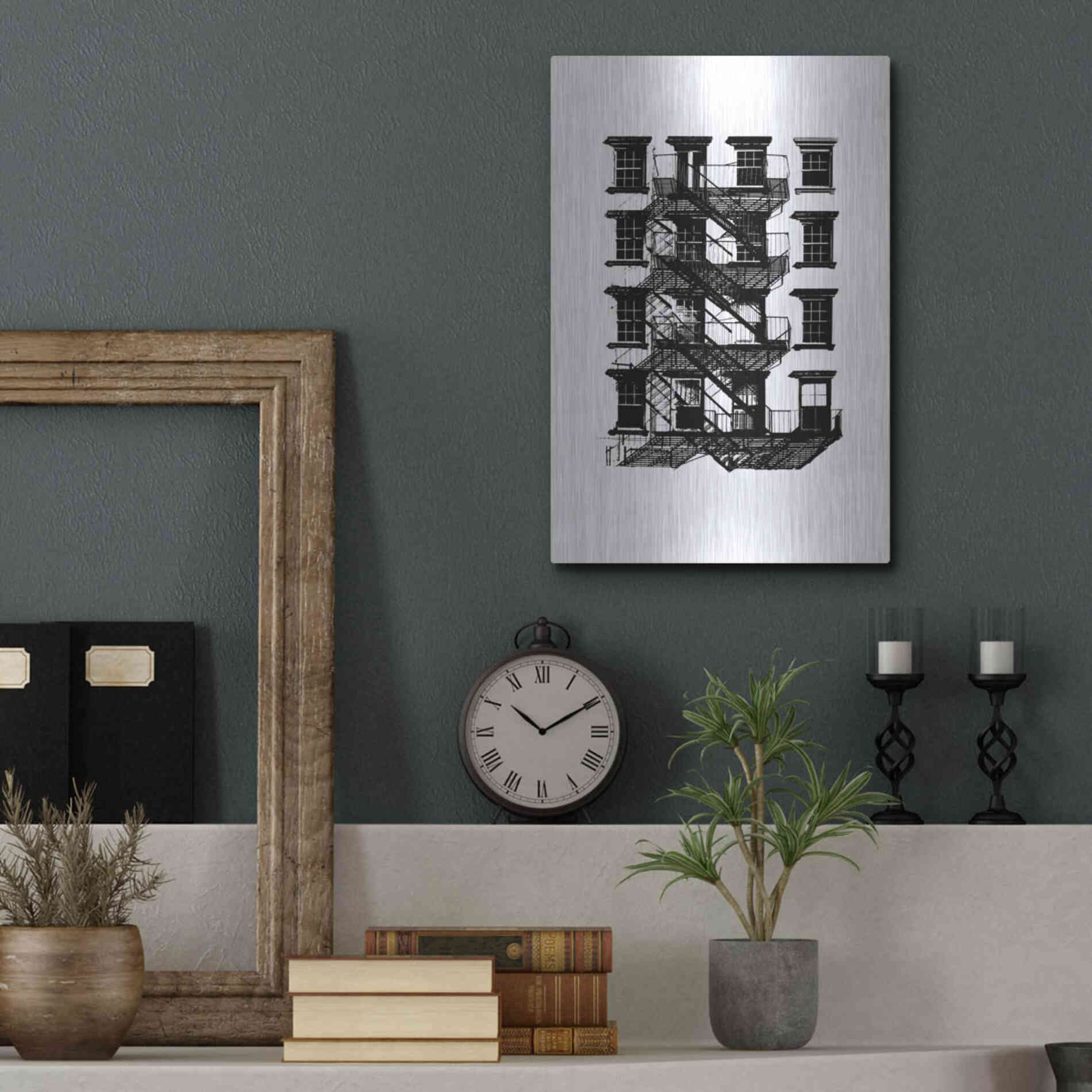 Luxe Metal Art 'NYC in Pure BandW IX' by Jeff Pica, Metal Wall Art,12x16