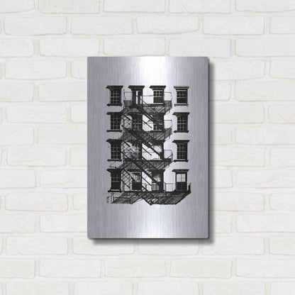 Luxe Metal Art 'NYC in Pure BandW IX' by Jeff Pica, Metal Wall Art,16x24