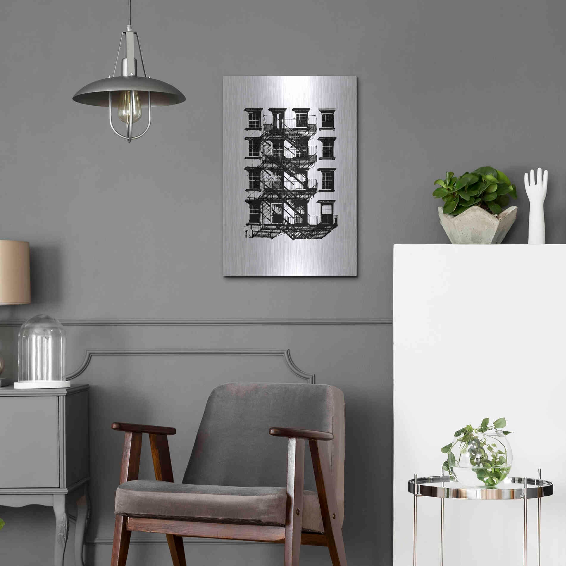 Luxe Metal Art 'NYC in Pure BandW IX' by Jeff Pica, Metal Wall Art,16x24