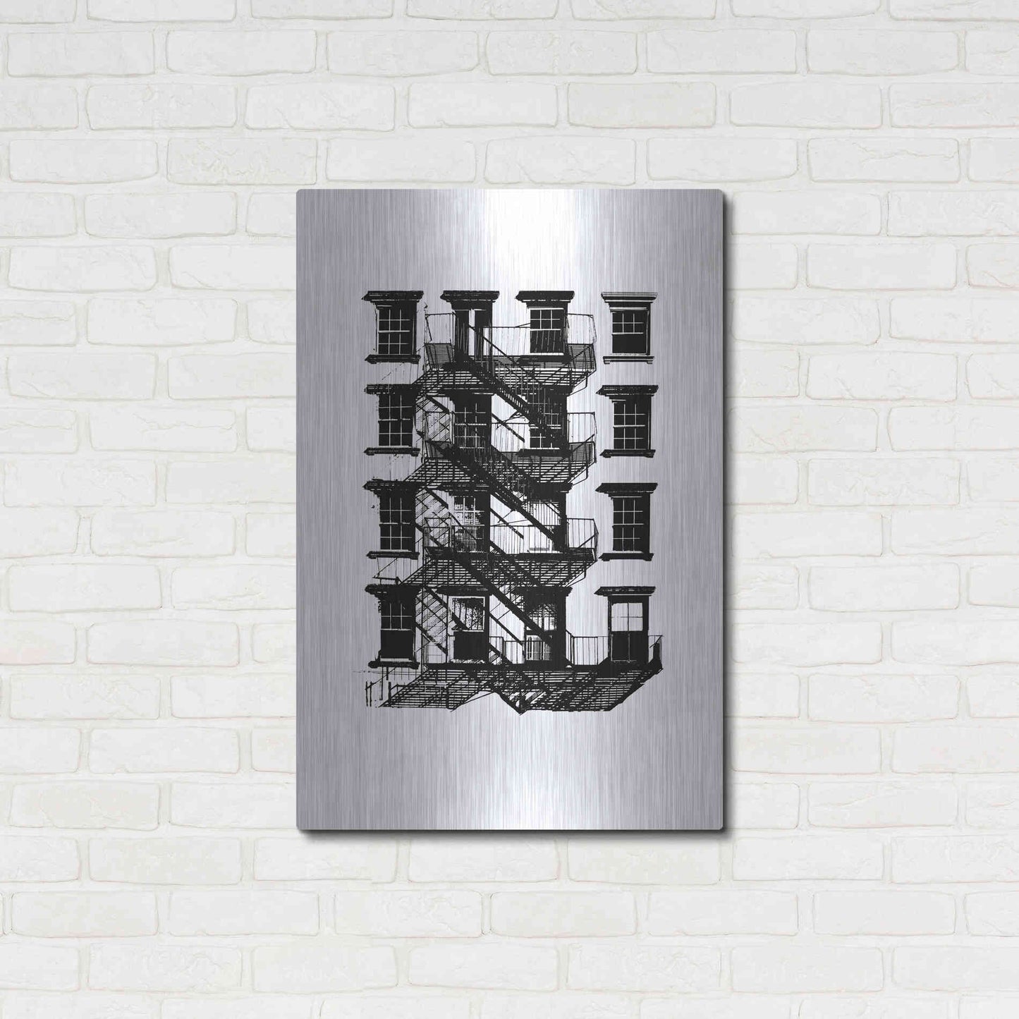Luxe Metal Art 'NYC in Pure BandW IX' by Jeff Pica, Metal Wall Art,24x36