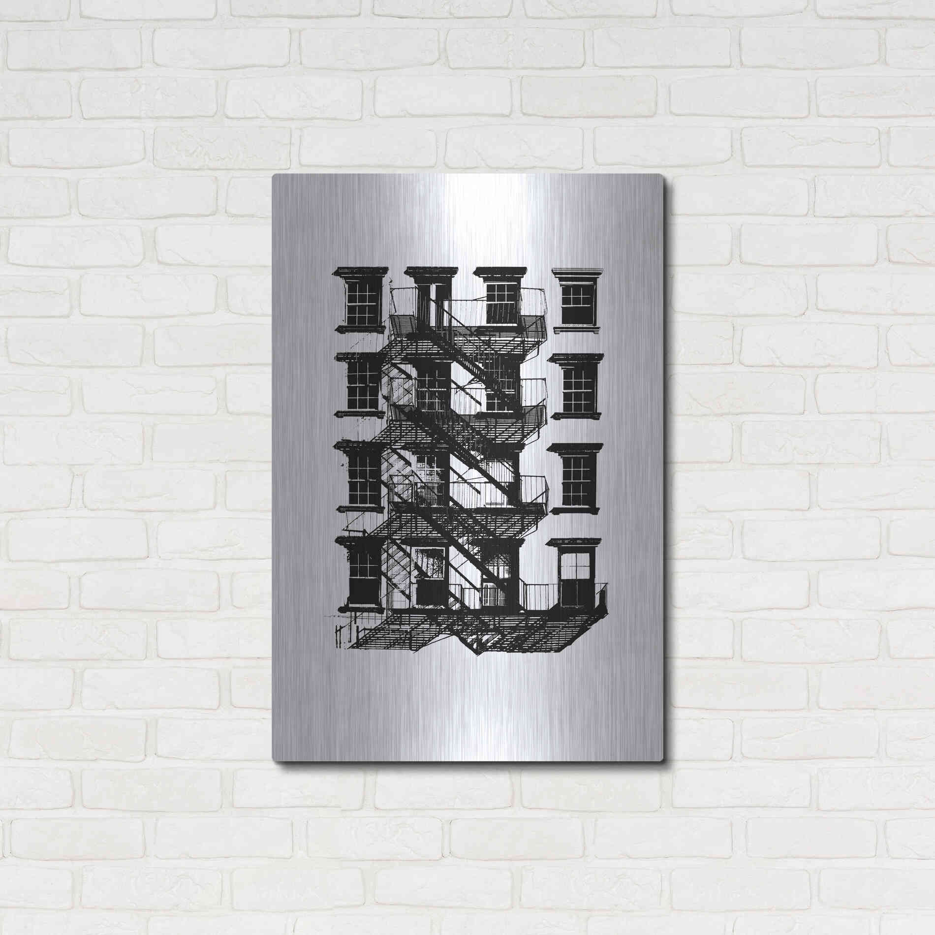 Luxe Metal Art 'NYC in Pure BandW IX' by Jeff Pica, Metal Wall Art,24x36