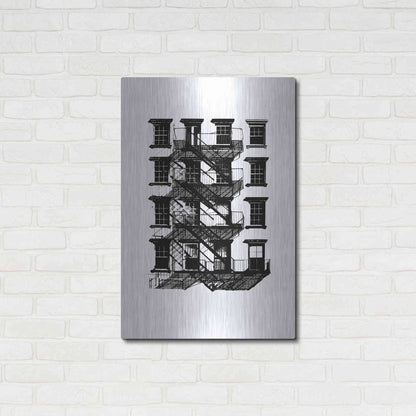 Luxe Metal Art 'NYC in Pure BandW IX' by Jeff Pica, Metal Wall Art,24x36