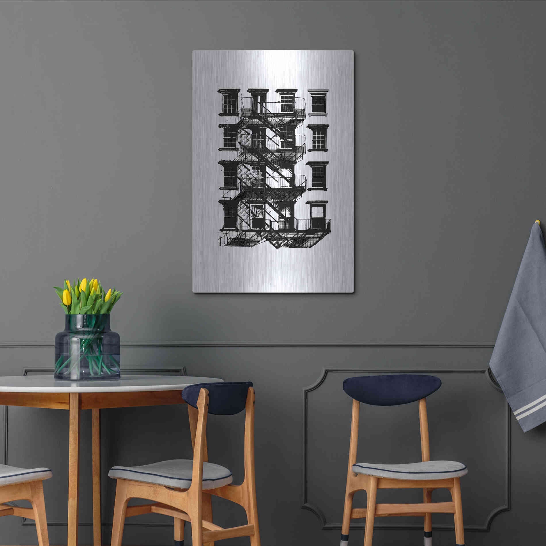Luxe Metal Art 'NYC in Pure BandW IX' by Jeff Pica, Metal Wall Art,24x36